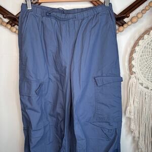 Wild Fable Blue Cargo Parachute Pants